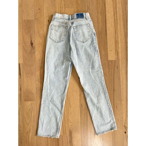 ABERCROMBIE FITCH Curve Love Ultra High Rise 90s Straight Jeans‎ Light Wash $89 - Picture 9 of 15